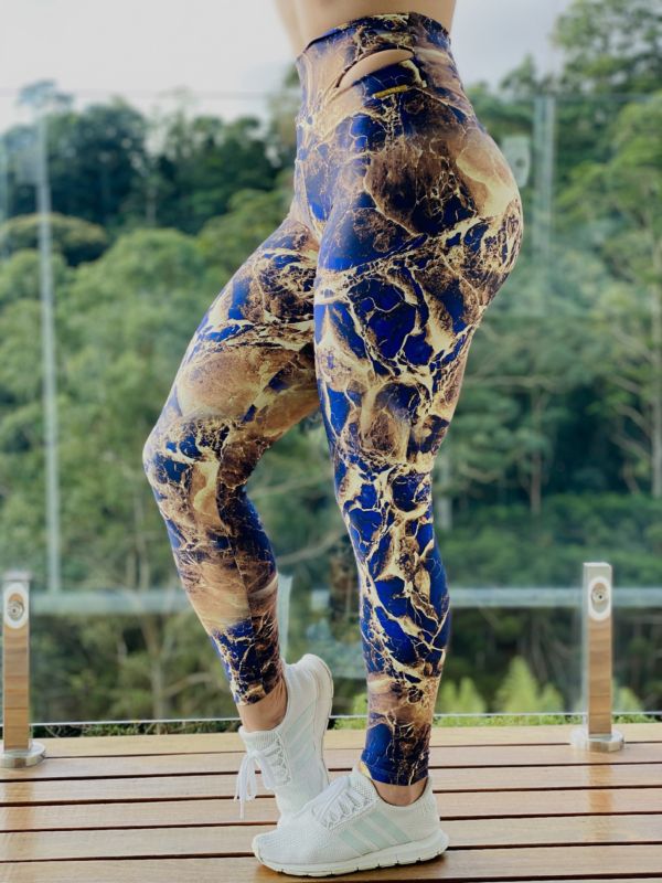 Legging Cós Vazado Empina Bumbum  Mediterrâneo Exclusiva - Image 4