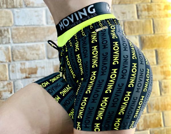 Short Boxer Empina Bumbum Moving Brand Amarelo Neon Exclusivo