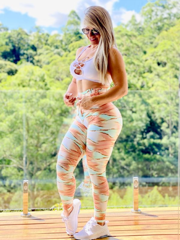 Legging Cós Drapeado Dunas Exclusiva