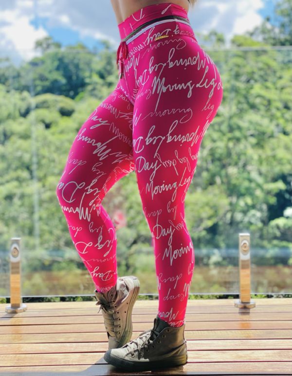 Legging Comum Leg Day Pink Exclusiva