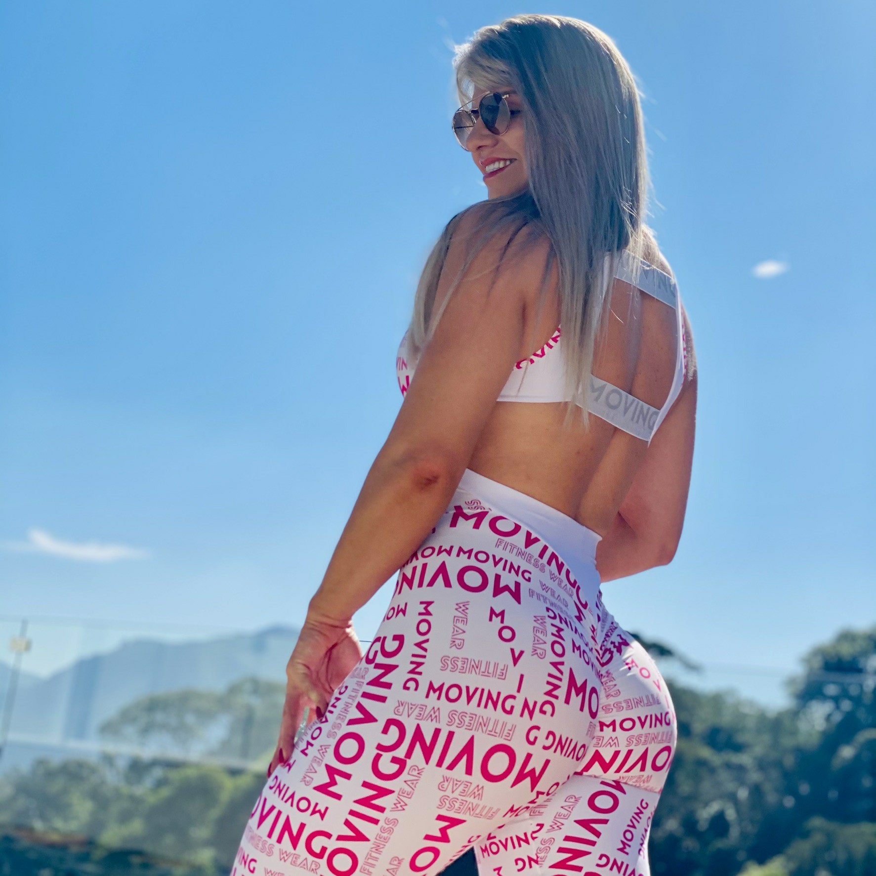 Macacão Nocaute Empina Bumbum Lettering Pink Exclusivo - Moving