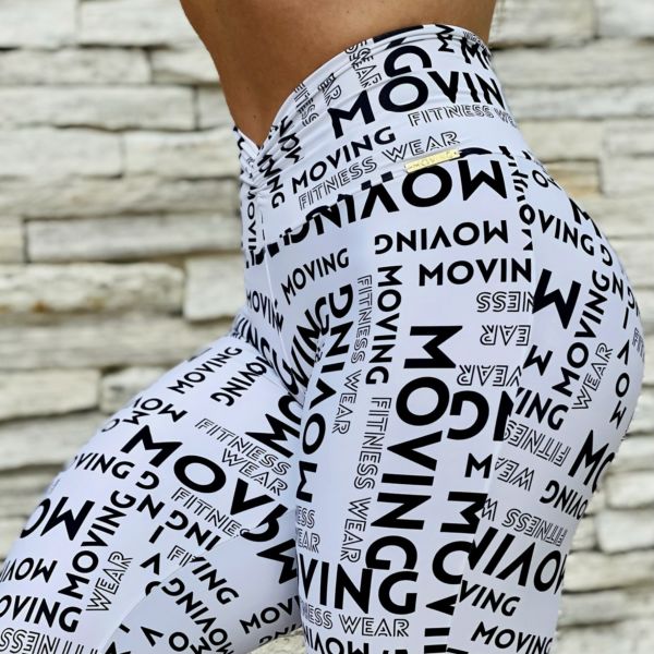 Legging Enjoy Empina Bumbum Lettering Preta e Branca Exclusiva