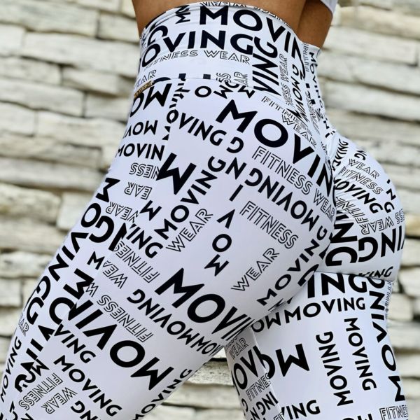 Legging Enjoy Empina Bumbum Lettering Preta e Branca Exclusiva