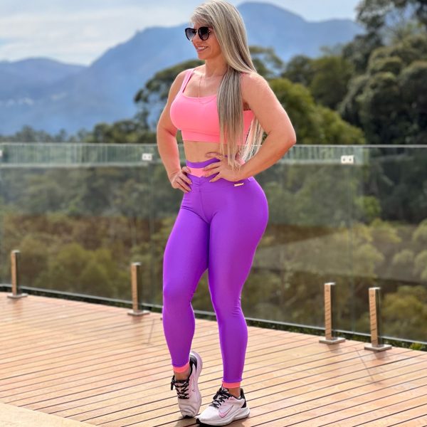 LEGGING STYLE EMPINA BUMBUM GLOSSY VIOLETA - Image 6