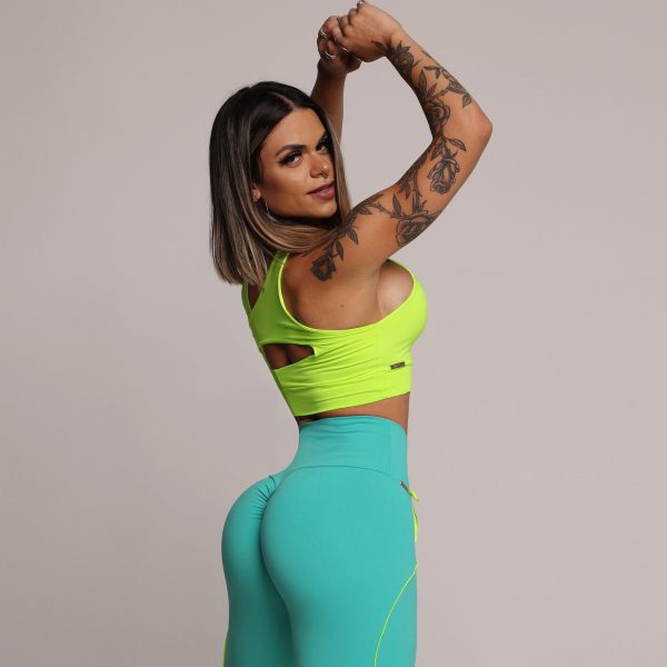 LEGGING LINEAR EMPINA BUMBUM TURQUESA - Image 3