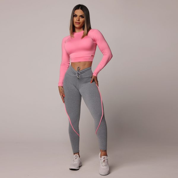 LEGGING RECORTE EMPINA BUMBUM MESCLA COM ROSA CHICLETE - Image 7