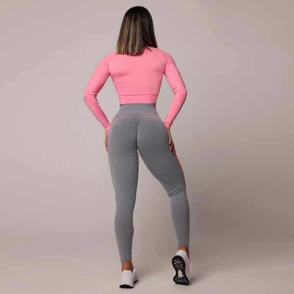 LEGGING RECORTE EMPINA BUMBUM MESCLA COM ROSA CHICLETE - Image 8