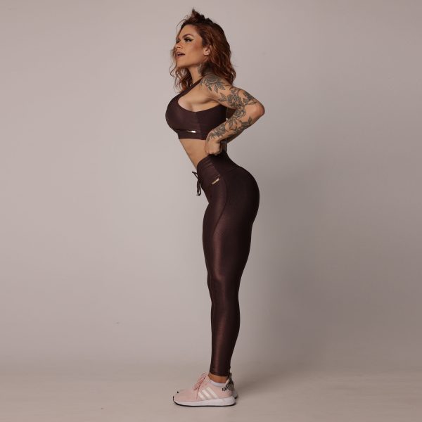 LEGGING CONFORT EMPINA BUMBUM GLOSSY BROWNIE - Image 6