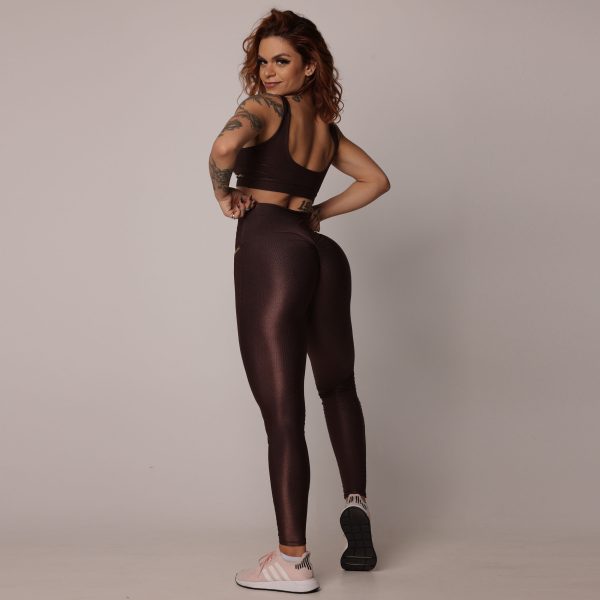 LEGGING CONFORT EMPINA BUMBUM GLOSSY BROWNIE - Image 8