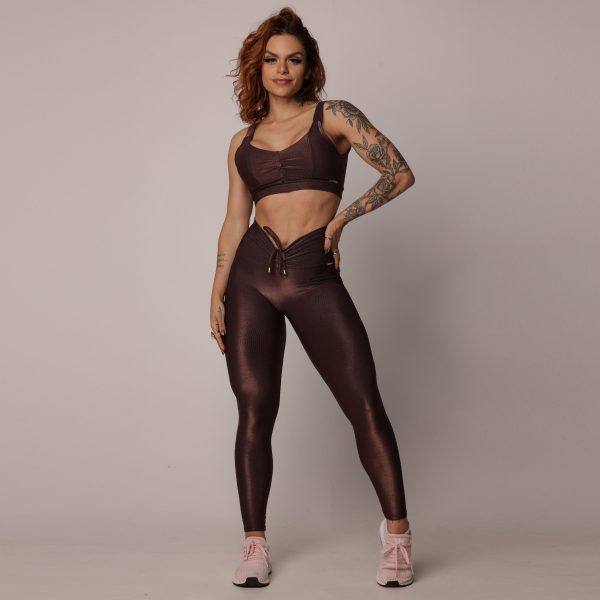 LEGGING CONFORT EMPINA BUMBUM GLOSSY BROWNIE - Image 9