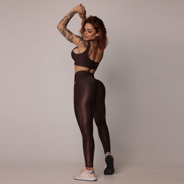 LEGGING CONFORT EMPINA BUMBUM GLOSSY BROWNIE - Image 10