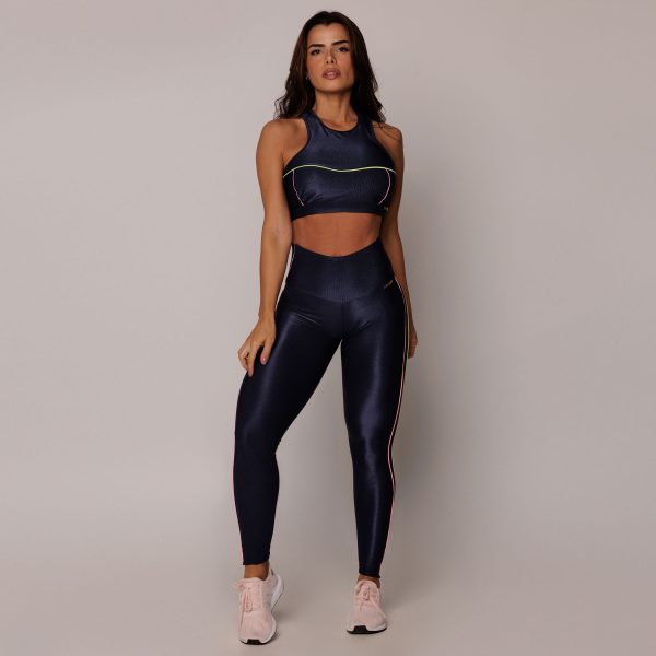 LEGGING EMOTION EMPINA BUMBUM GLOSSY MARINE - Image 6