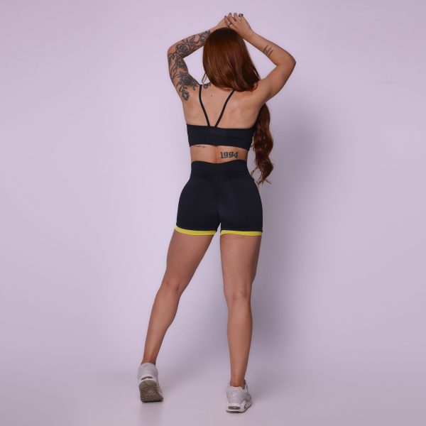 SHORT GYM EMPINA BUMBUM JACQUARD SNAKE BLACK - Image 5