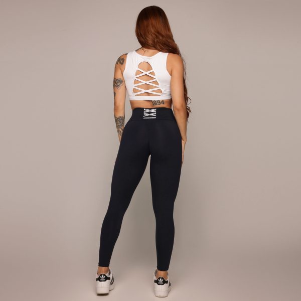 LEGGING TREND EMPINA BUMBUM PRETA COM BRANCO - Image 6