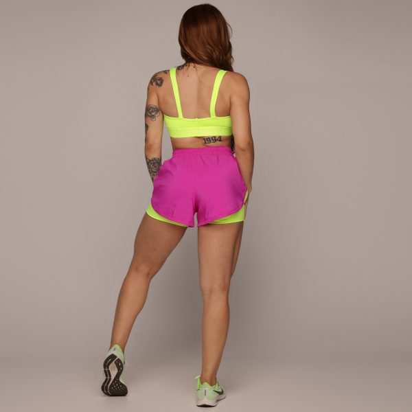 SHORT FLOW ROSA BARBIE COM AMARELO NEON - Image 13