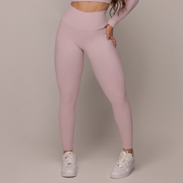 LEGGING HEART JACQUARD CANELADO ROSA SECO - Image 3