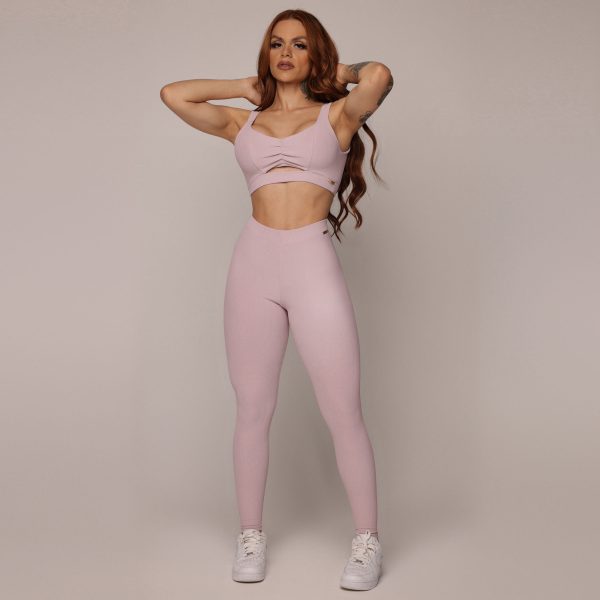LEGGING PULSE JACQUARD CANELADO ROSA SECO - Image 4