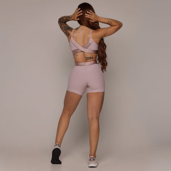 SHORT ÉPIC JACQUARD CANELADO ROSA SECO - Image 7