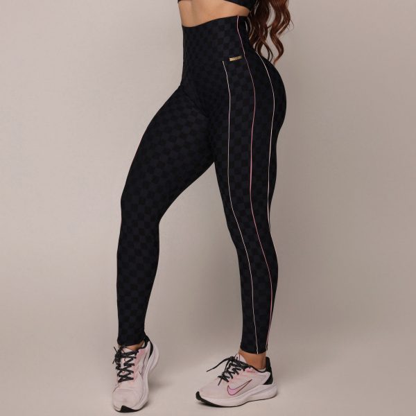 LEGGING LINES JACQUARD XEQUE-MATE PRETO