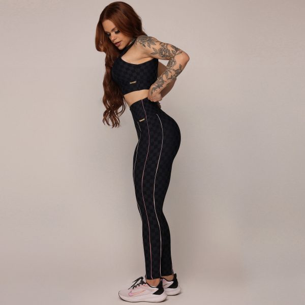 LEGGING LINES JACQUARD XEQUE-MATE PRETO - Image 3