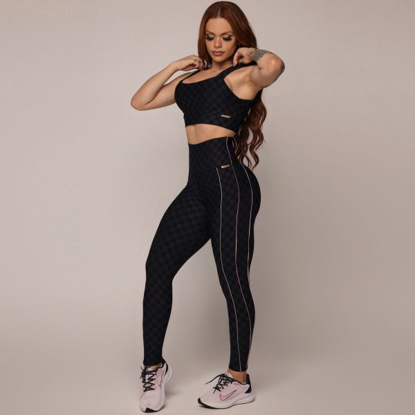 LEGGING LINES JACQUARD XEQUE-MATE PRETO - Image 7