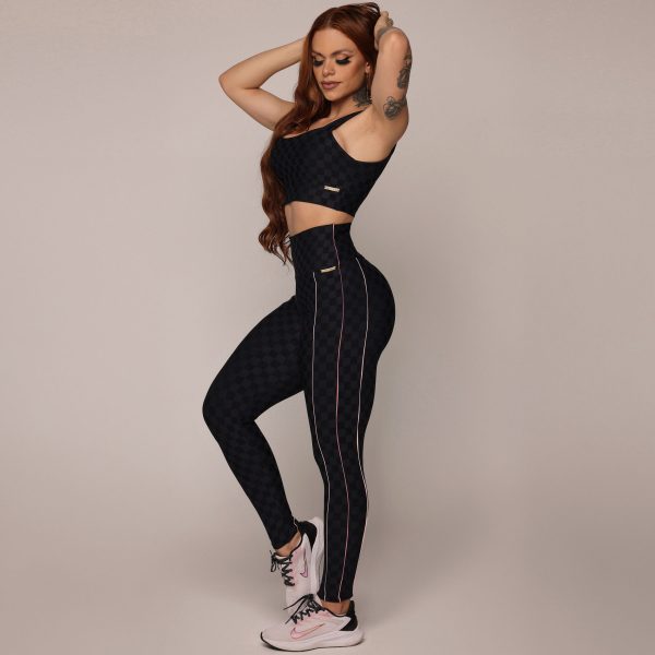 LEGGING LINES JACQUARD XEQUE-MATE PRETO - Image 9
