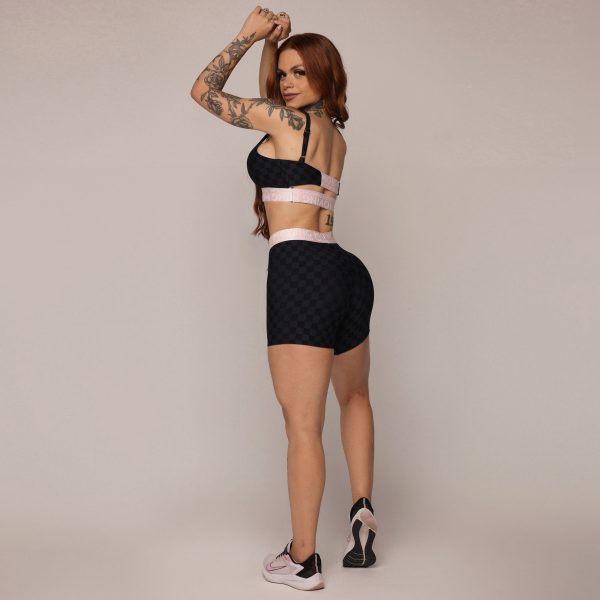 SHORT ÉPIC JACQUARD XEQUE-MATE PRETO - Image 7