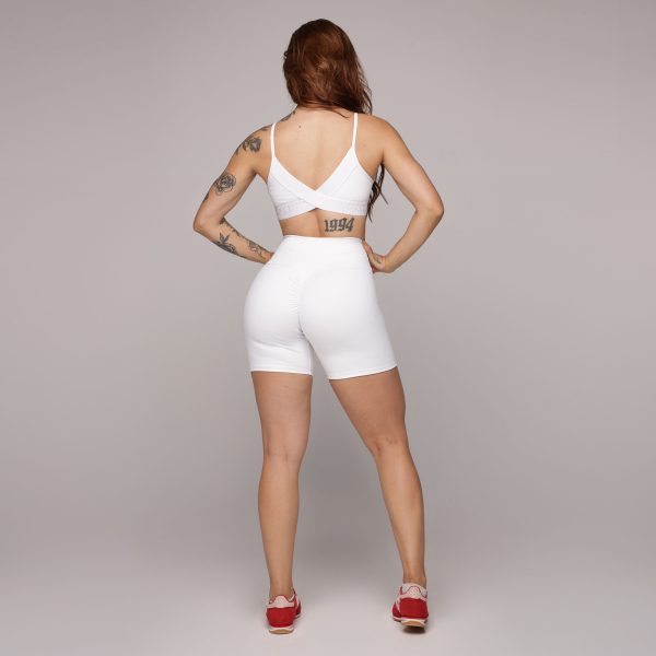 SHORT EMPINA BUMBUM BRANCO AVELUDADO ZERO TRANSPARÊNCIA - Image 6