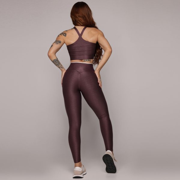 LEGGING HEART BICOLOR GLOSSY AÇAÍ - Image 5