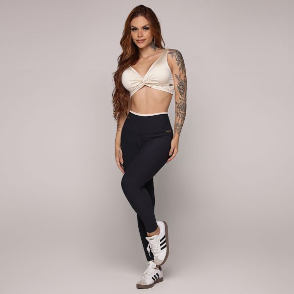 LEGGING BICOLOR EMPINA BUMBUM JACQUARD CANELADO PRETO - Image 7