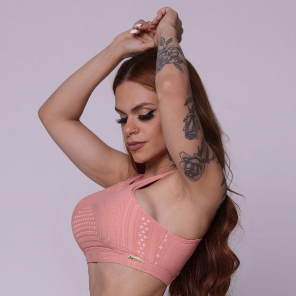 TOP TORINO JACQUARD DOTS PEACH - Imagem 3