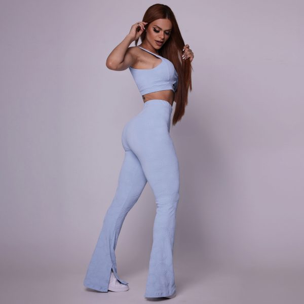 CALÇA FLARE JACQUARD ROUND CÉU AZUL - Image 2