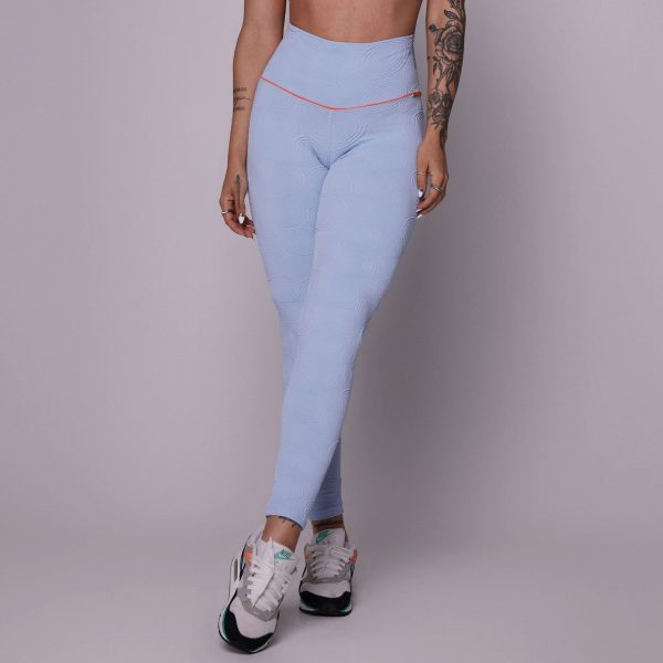 LEGGING WALK EMPINA BUMBUM JACQUARD ROUND CÉU AZUL - Image 3