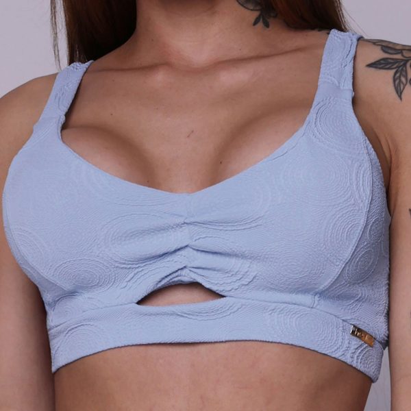 TOP GEORGIA JACQUARD ROUND CÉU AZUL