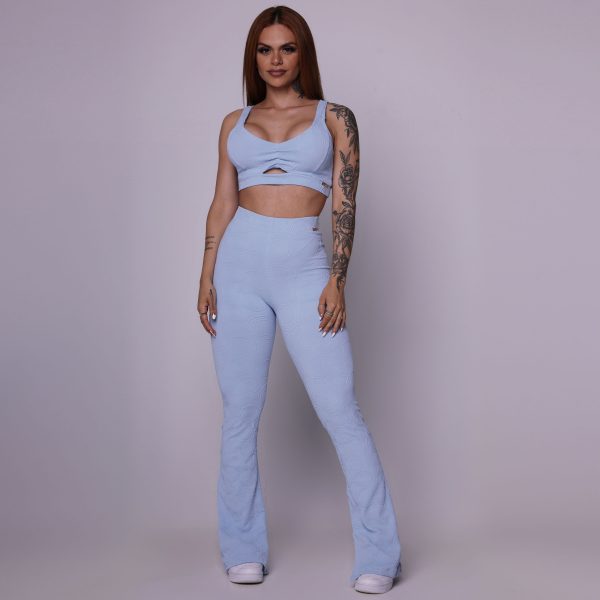 TOP GEORGIA JACQUARD ROUND CÉU AZUL - Image 5