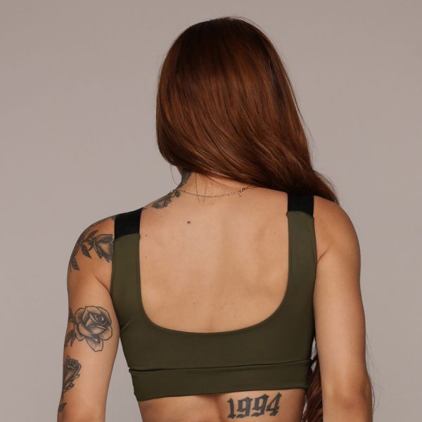 TOP FAIXA VERDE MILITAR COM ELÁSTICO PRETO - Imagem 2
