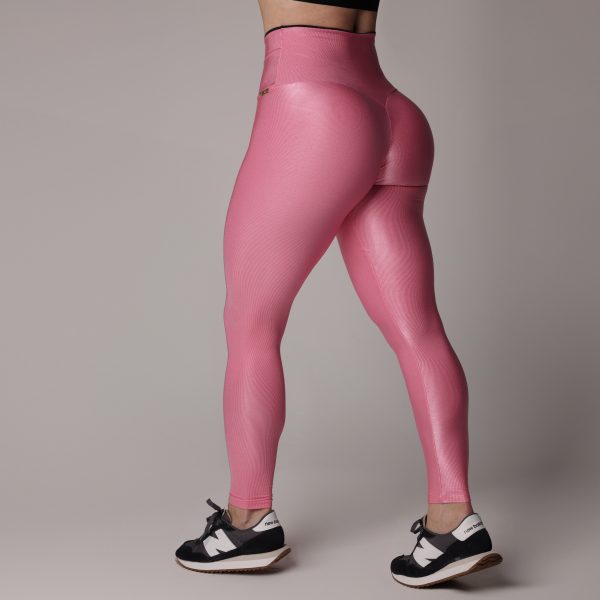 LEGGING BICOLOR GLOSSY ROSA CHICLETE - Imagem 2
