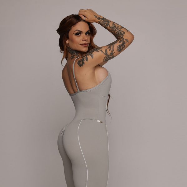 MACACÃO QUEENS EMPINA BUMBUM CINZA SPACE - Imagem 2