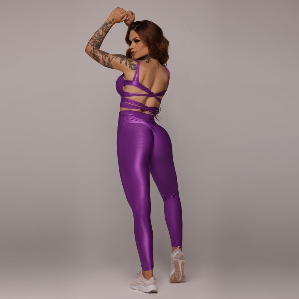 LEGGING VIENA EMPINA BUMBUM GLOSSY PÚRPURA - Imagem 8