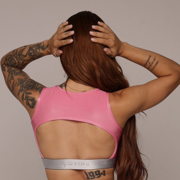 TOP FIT GLOSSY ROSA CHICLETE COM ELÁSTICO - Imagem 2