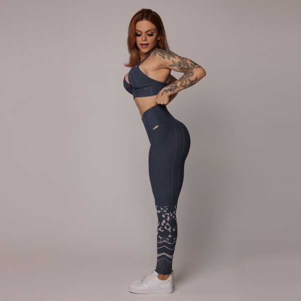 LEGGING EMPINA BUMBUM JACQUARD ANIMAL COM BRANCO - Imagem 3