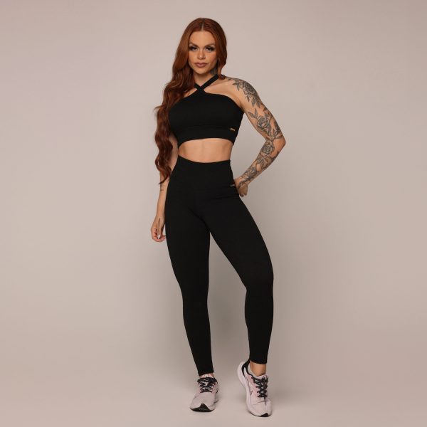 LEGGING EMPINA BUMBUM JACQUARD FLUFFY BLACK - Imagem 5