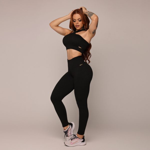 LEGGING EMPINA BUMBUM JACQUARD FLUFFY BLACK - Imagem 6