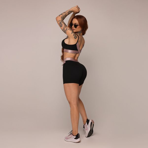 SHORT HIT JACQUARD FLUFFY BLACK - Imagem 6