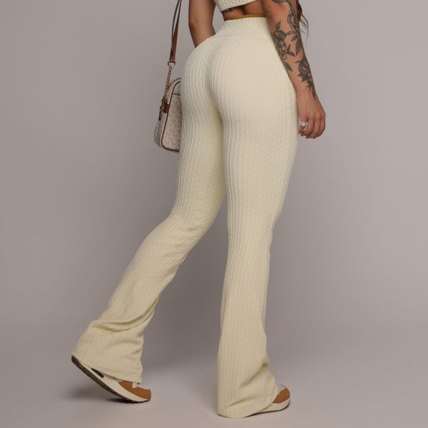 CALÇA FLARE JACQUARD SAVOIR BAUNILHA - Imagem 2