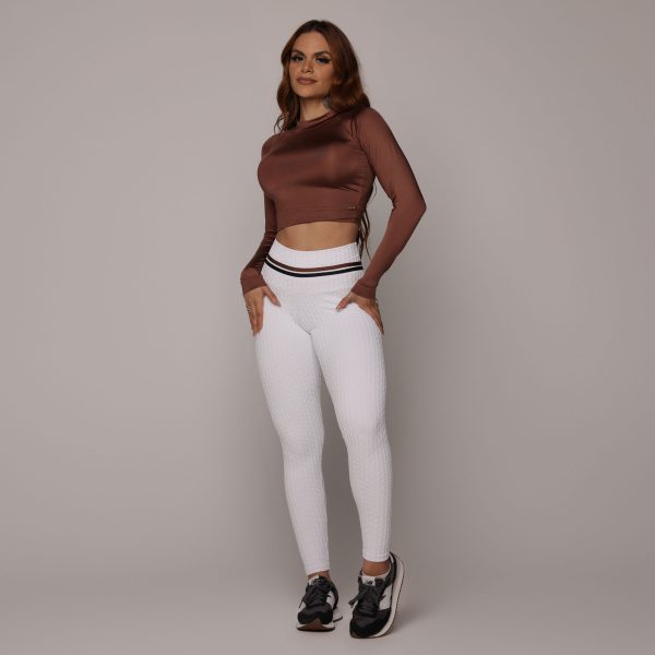 LEGGING HEART JACQUARD SAVOIR BRANCO - Imagem 3