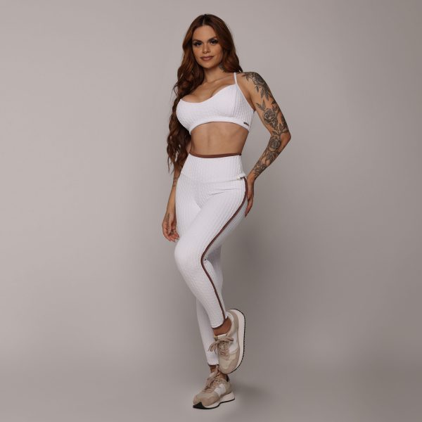 LEGGING LIVE EMPINA BUMBUM JACQUARD SAVOIR BRANCO - Imagem 3