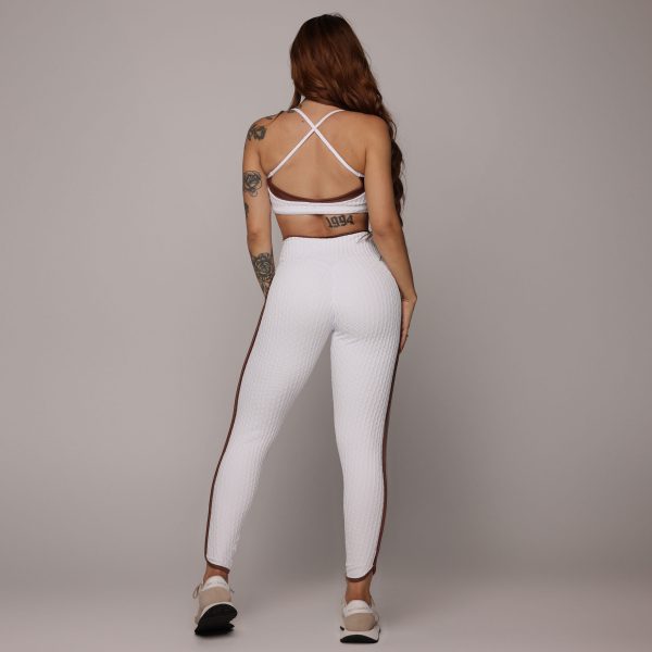 LEGGING LIVE EMPINA BUMBUM JACQUARD SAVOIR BRANCO - Imagem 4