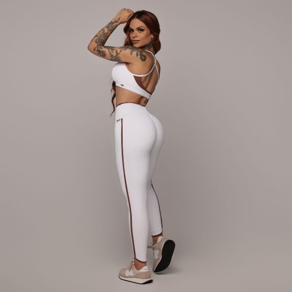 LEGGING LIVE EMPINA BUMBUM JACQUARD SAVOIR BRANCO - Imagem 6