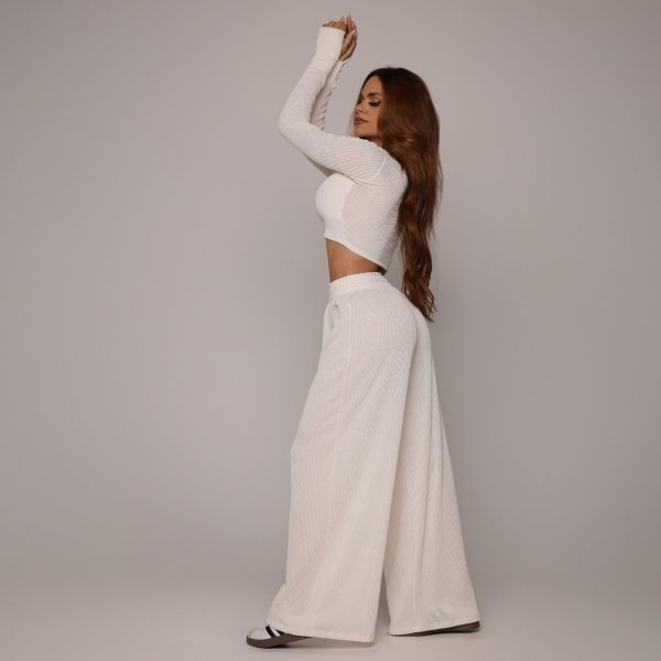 CALÇA PANTALONA CANELADO OFF WHITE - Imagem 4